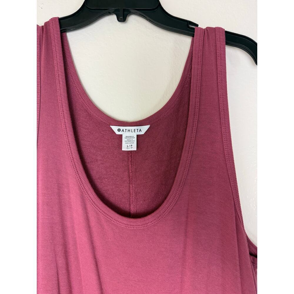 ATHLETA Balance Sleeveless Romper - Berry Rose - L - Picture 3 of 11